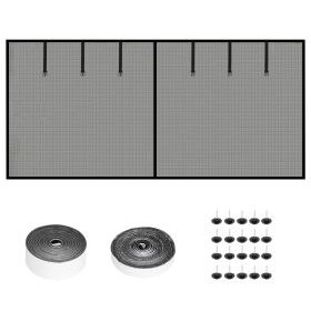 16x7FT Magnetic Garage Door Screen Two Car Garage Screen Mesh Fiberglass Garage Net With Magnetic Closure 6 Buckle Straps For Two Cars (Round: 16X7FT)