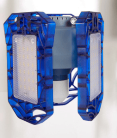 General Deformable Lamp Garage Light Radar Warehouse Industrial Lamp Home Lighting High Intensity (Round: New Blue 60W)