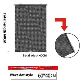 Household Window Sun Protection Punch-free Shading Balcony Shutter (Round: 40x60cm-Black dots)