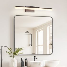 32 Inch Modern LED Bathroom Vanity Light - Sleek Black Metal Wall Light For Mirror, Dressing Room Or Sink Area (Color: Black)