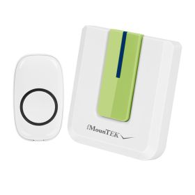 Wireless Doorbells Rings 1 Thousand FT Operating Range IP44 Waterproof Door Chime With 1 Plug Receiver Chimes 52 Melodies LED Indicator Bells For (Round: Aqua)